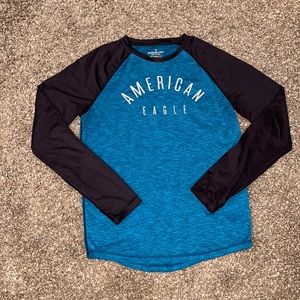 Blue and Black American Eagle Long Sleeve